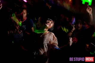 Illustration for article titled Half-Naked Ravers Served Drinks By Glow-in-the-Dark Robot at Gawker HQ